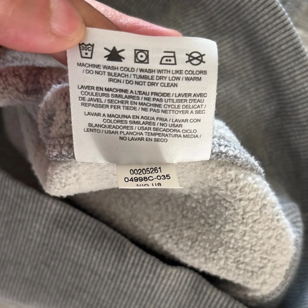 Gently Loved Vintage Chuck Taylor Converse Light Gray Hoodie Sweater Unisex